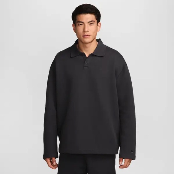 Nike Tech Fleece Reimagined Polo Men's Anthracite Gray Size Large FZ7570-060 - Picture 1 of 9